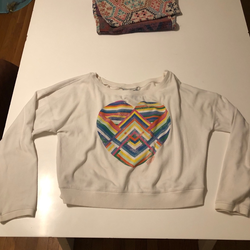 PINK Long Sleeve Crop Sweater